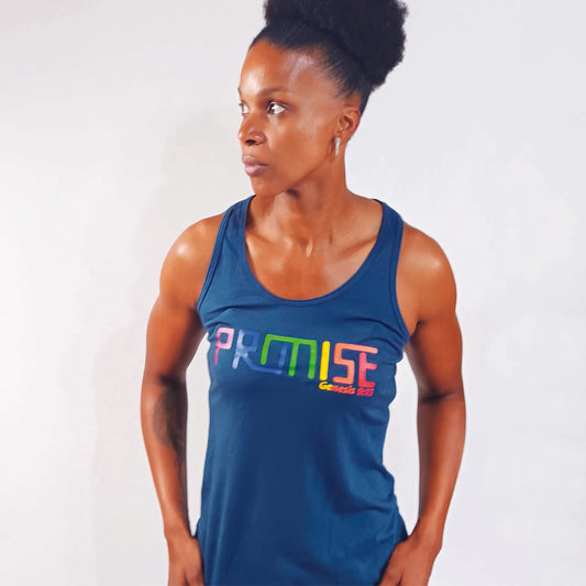 Genesis 9:13 PROMISE Women's Racerback Tank Top - Dark Indigo