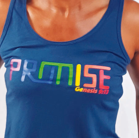 Genesis 9:13 PROMISE Women's Racerback Tank Top - Dark Indigo